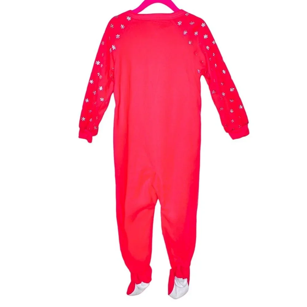 Elf on the Shelf Footed One Piece Pajamas/Holiday Wear - 4T